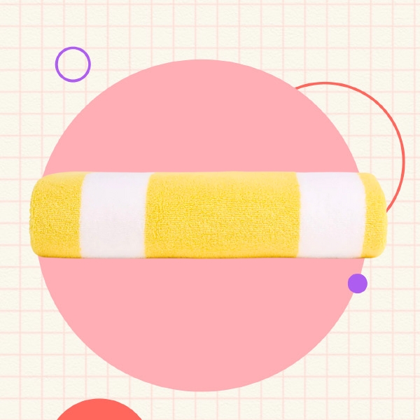 Classic Stripe Resort Towel in Lemon