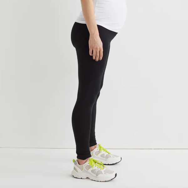 Best Places to Buy Cheap Maternity Clothes - H&M Mama Before & After maternity leggings