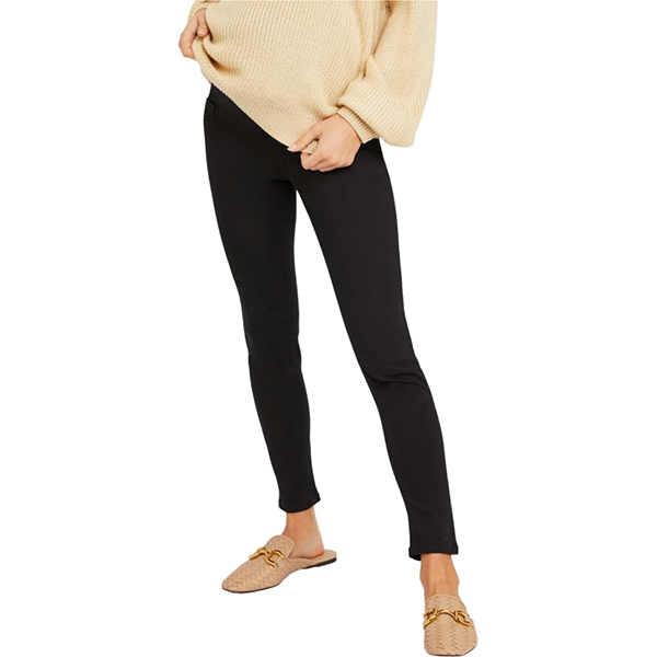 Best black maternity jeans: Motherhood Maternity Women's Super Stretch Secret Fit Over The Belly Skinny Ankle Length Jeans