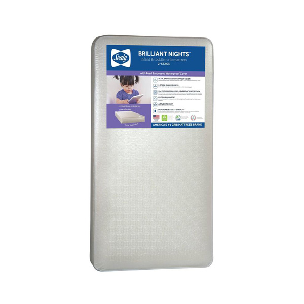 Best Toddler Mattresses - Sealy Brilliant Nights 2-Stage Crib and Toddler Mattress