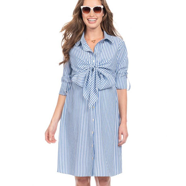 Best Baby Shower Dresses - Seraphine Cotton and Tencel Maternity and Nursing Shirt dress