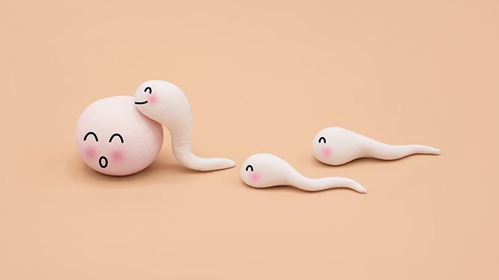 using a sperm donor, sperm with smiley faces