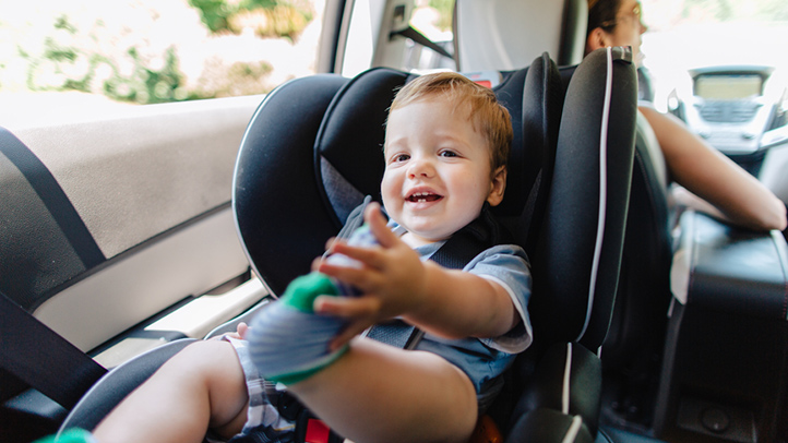 toddler in a car seat