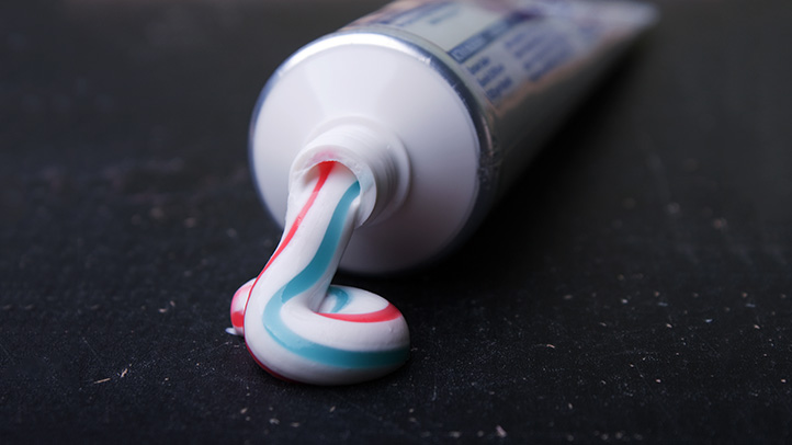 toothpaste pregnancy test, bottle of open toothpaste